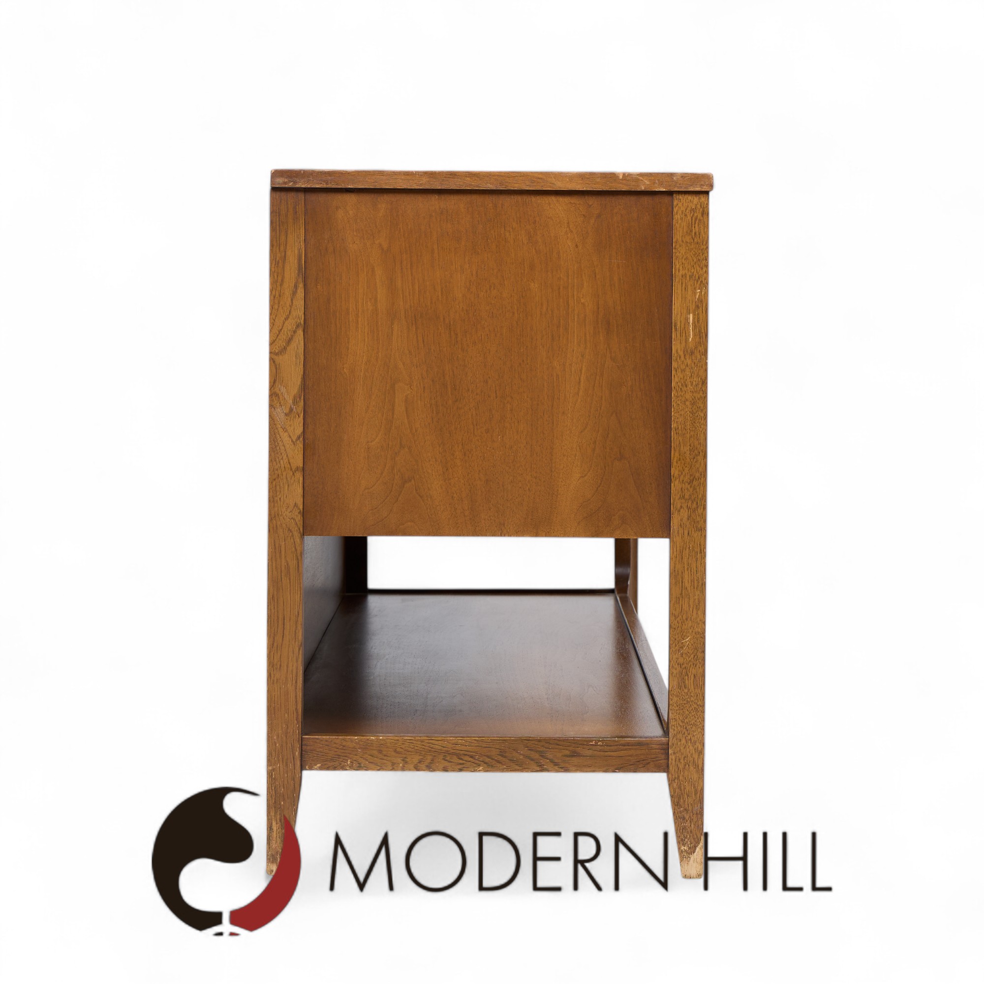 Broyhill Brasilia Mid Century Walnut Fluted Credenza