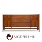 Broyhill Brasilia Mid Century Walnut and Brass 66-inch Credenza | Mid Century Modern Furniture - Mid Century Furniture Chicago Broyhill Brasilia Mid Century Walnut and Brass 66-inch Credenza