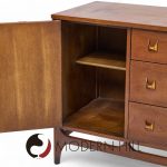 Broyhill Brasilia Mid Century Walnut and Brass 66-inch Credenza | Mid Century Modern Furniture - Mid Century Furniture Chicago Broyhill Brasilia Mid Century Walnut and Brass 66-inch Credenza