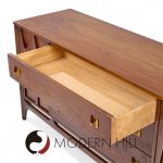 Broyhill Brasilia Mid Century Walnut and Brass 66-inch Credenza | Mid Century Modern Furniture - Mid Century Furniture Chicago Broyhill Brasilia Mid Century Walnut and Brass 66-inch Credenza