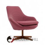 Dahléns Dalum Mid Century Swedish Teak Swivel Chairs - Pair | Mid Century Modern Furniture - Mid Century Furniture Chicago Dahléns Dalum Mid Century Swedish Teak Swivel Chairs - Pair
