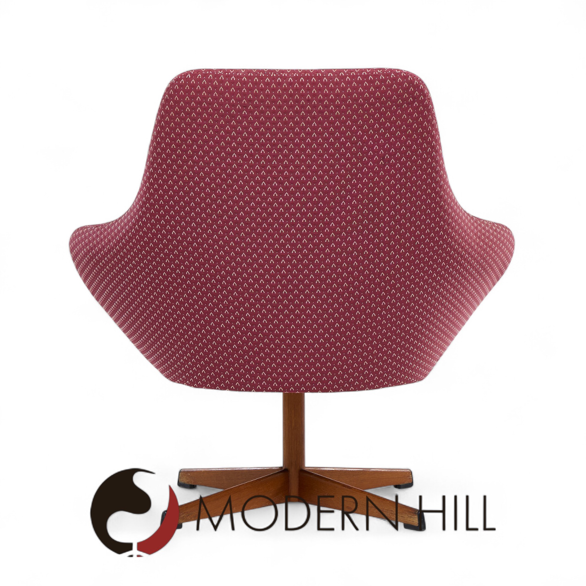 Dahléns Dalum Mid Century Swedish Teak Swivel Chairs - Pair