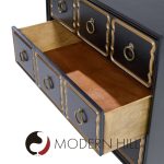 Dorothy Draper España Mid Century Black and Gold Chest Dressers - Pair | Mid Century Modern Furniture - Mid Century Furniture Chicago Dorothy Draper España Mid Century Black and Gold Chest Dressers - Pair