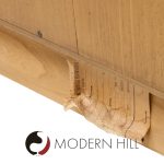 Dunbar Mid Century Bleached Mahogany Sliding Door Bar Cabinet Credenza