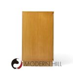 Dunbar Mid Century Bleached Mahogany Sliding Door Bar Cabinet Credenza