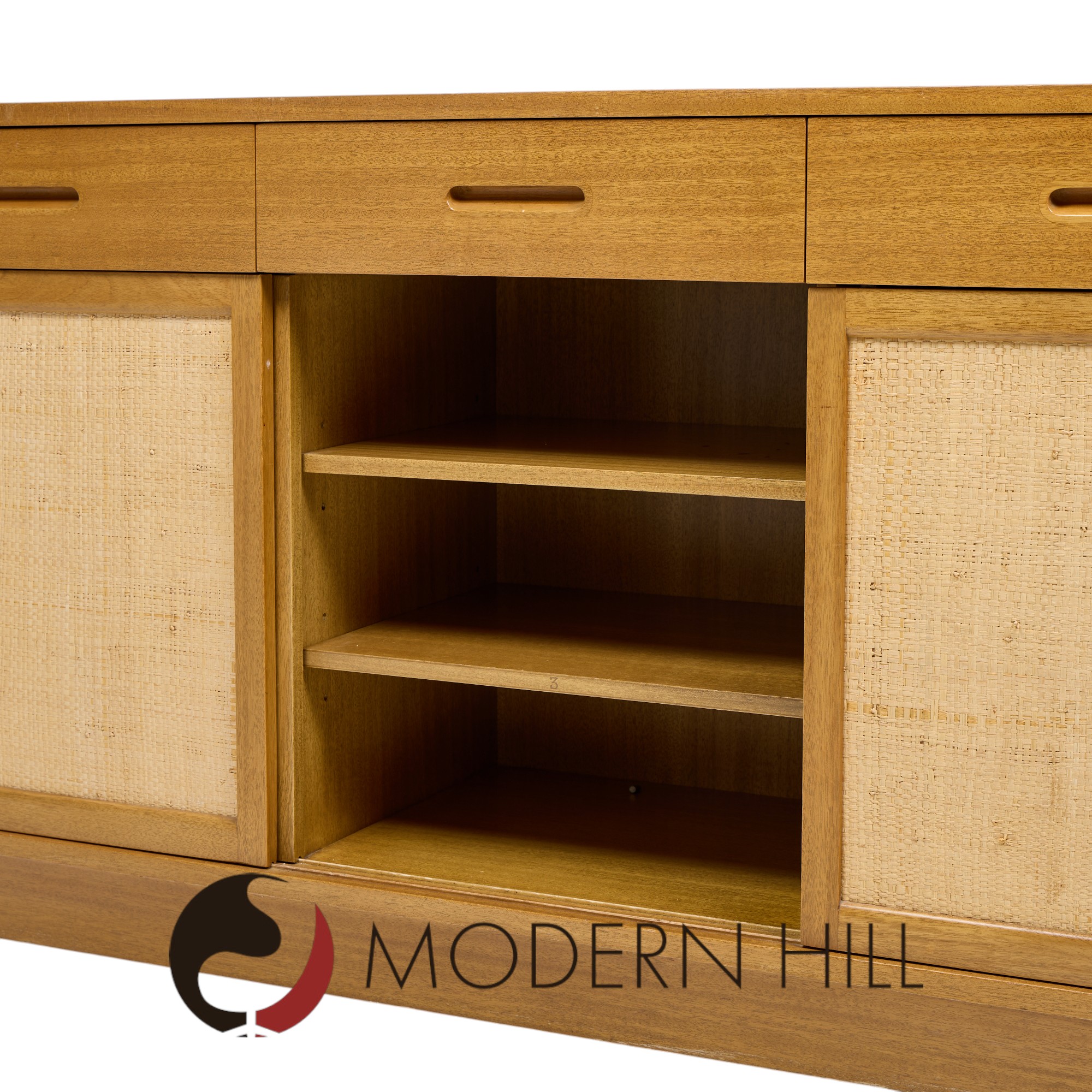 Edward Wormley for Dunbar Mid Century Bleached Mahogany Credenza