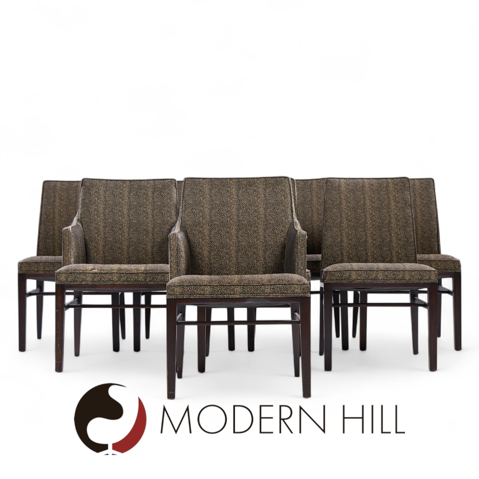 Edward Wormley for Dunbar Mid Century Mahogany Dining Chairs - Set of 8