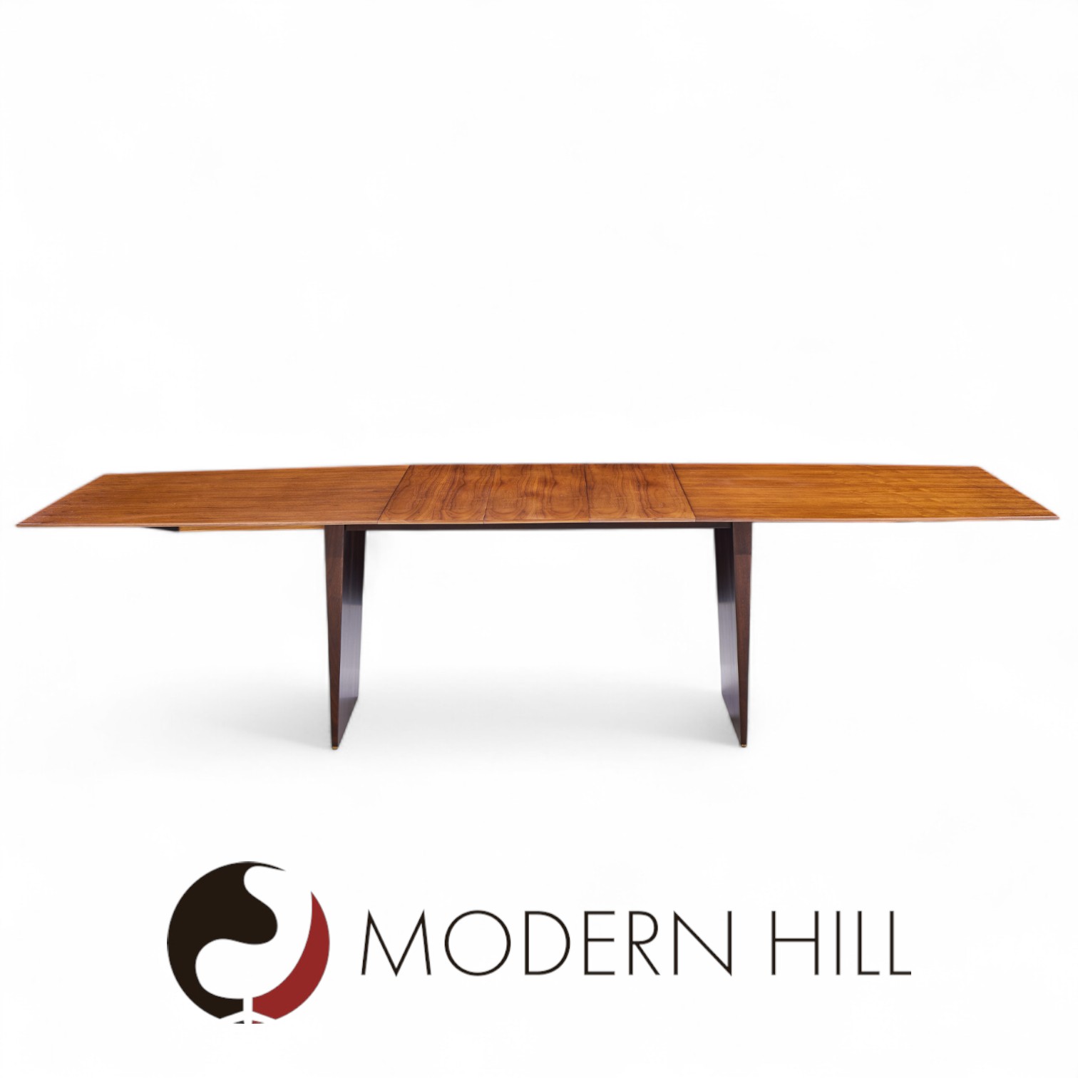 Edward Wormley for Dunbar Model 5460 Mid Century Tawi Wood Expanding Dining Table with 3 Leaves