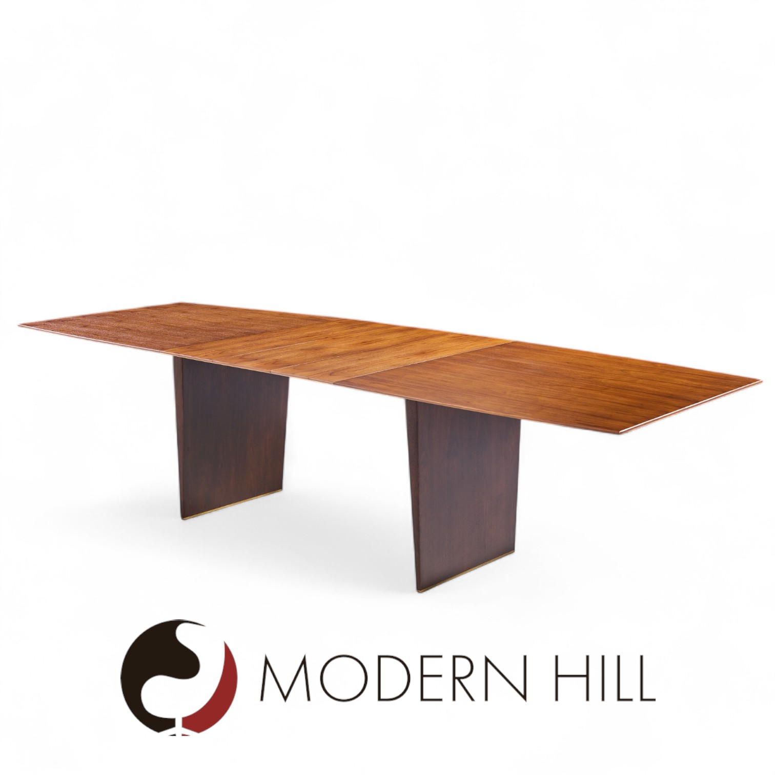 Edward Wormley for Dunbar Model 5460 Mid Century Tawi Wood Expanding Dining Table with 3 Leaves