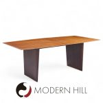 Edward Wormley for Dunbar Model 5460 Mid Century Tawi Wood Expanding Dining Table with 3 Leaves