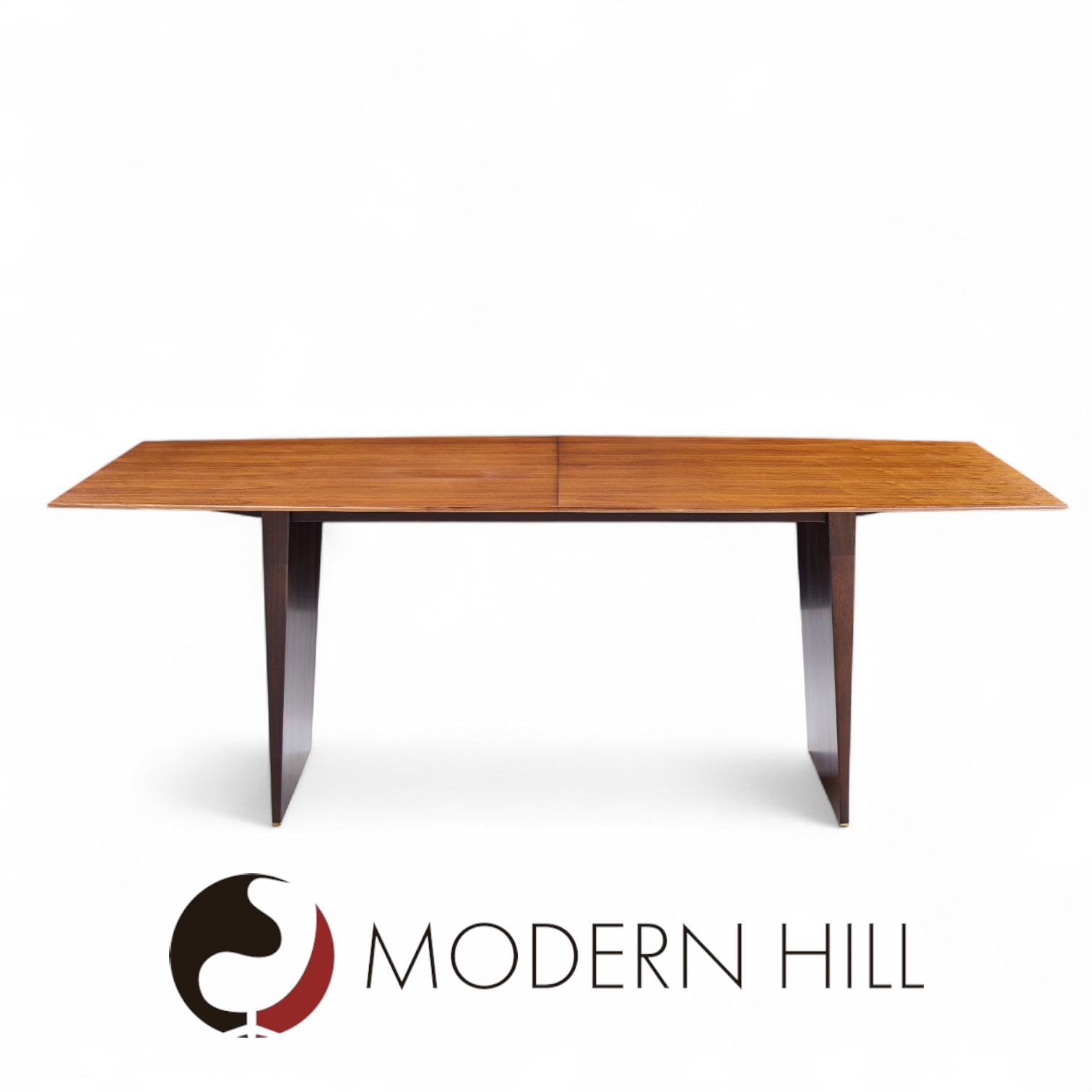 Edward Wormley for Dunbar Model 5460 Mid Century Tawi Wood Expanding Dining Table with 3 Leaves