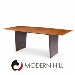 Edward Wormley for Dunbar Model 5460 Mid Century Tawi Wood Expanding Dining Table with 3 Leaves