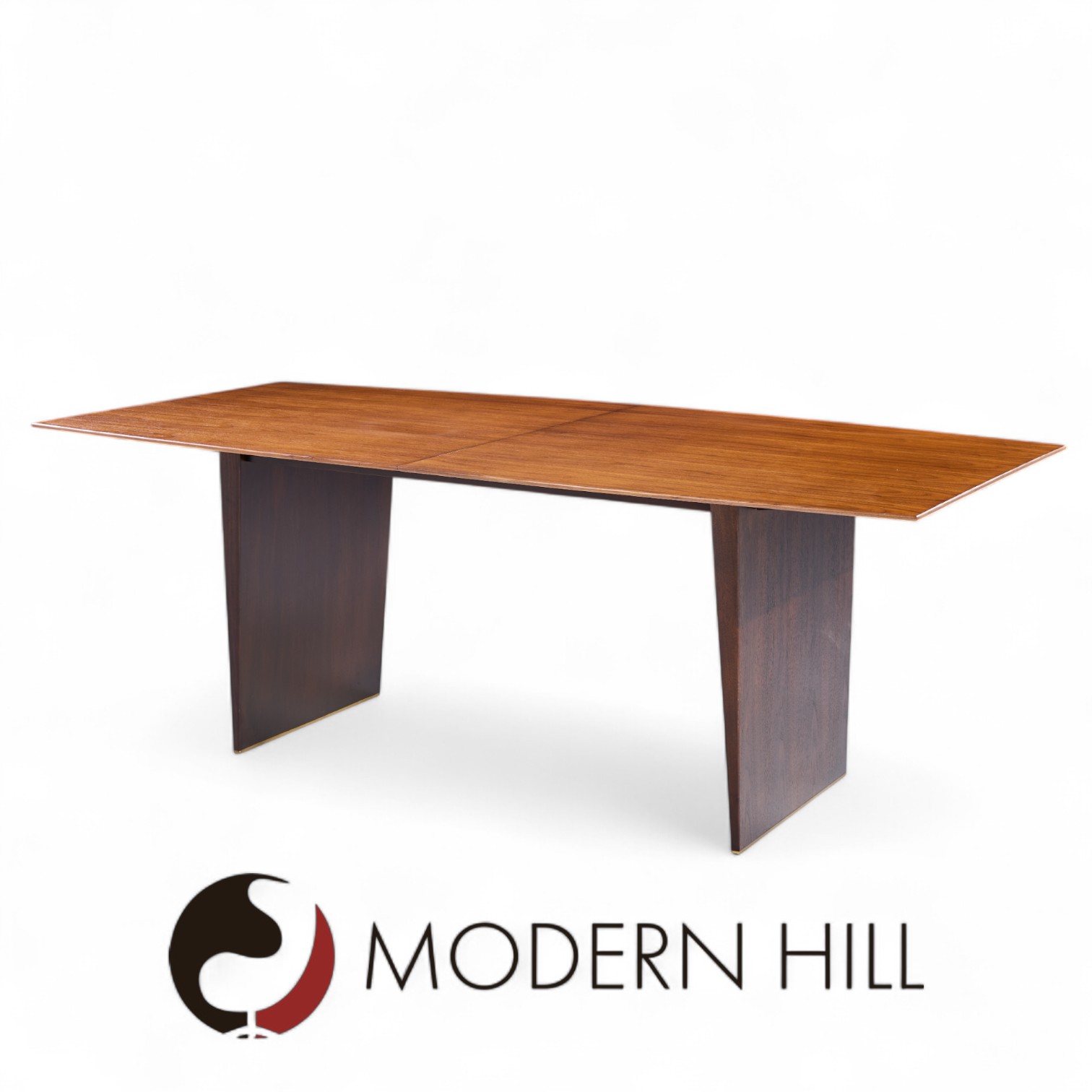Edward Wormley for Dunbar Model 5460 Mid Century Tawi Wood Expanding Dining Table with 3 Leaves