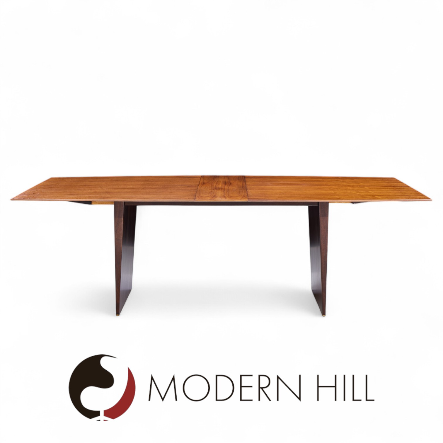 Edward Wormley for Dunbar Model 5460 Mid Century Tawi Wood Expanding Dining Table with 3 Leaves