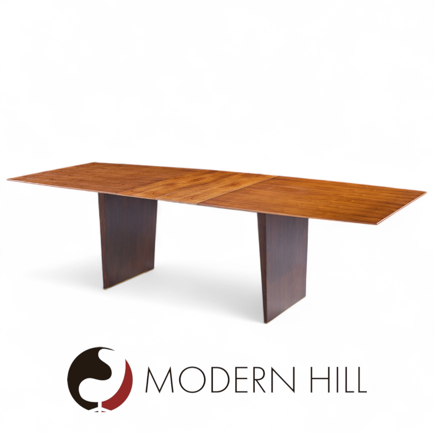 Edward Wormley for Dunbar Model 5460 Mid Century Tawi Wood Expanding Dining Table with 3 Leaves