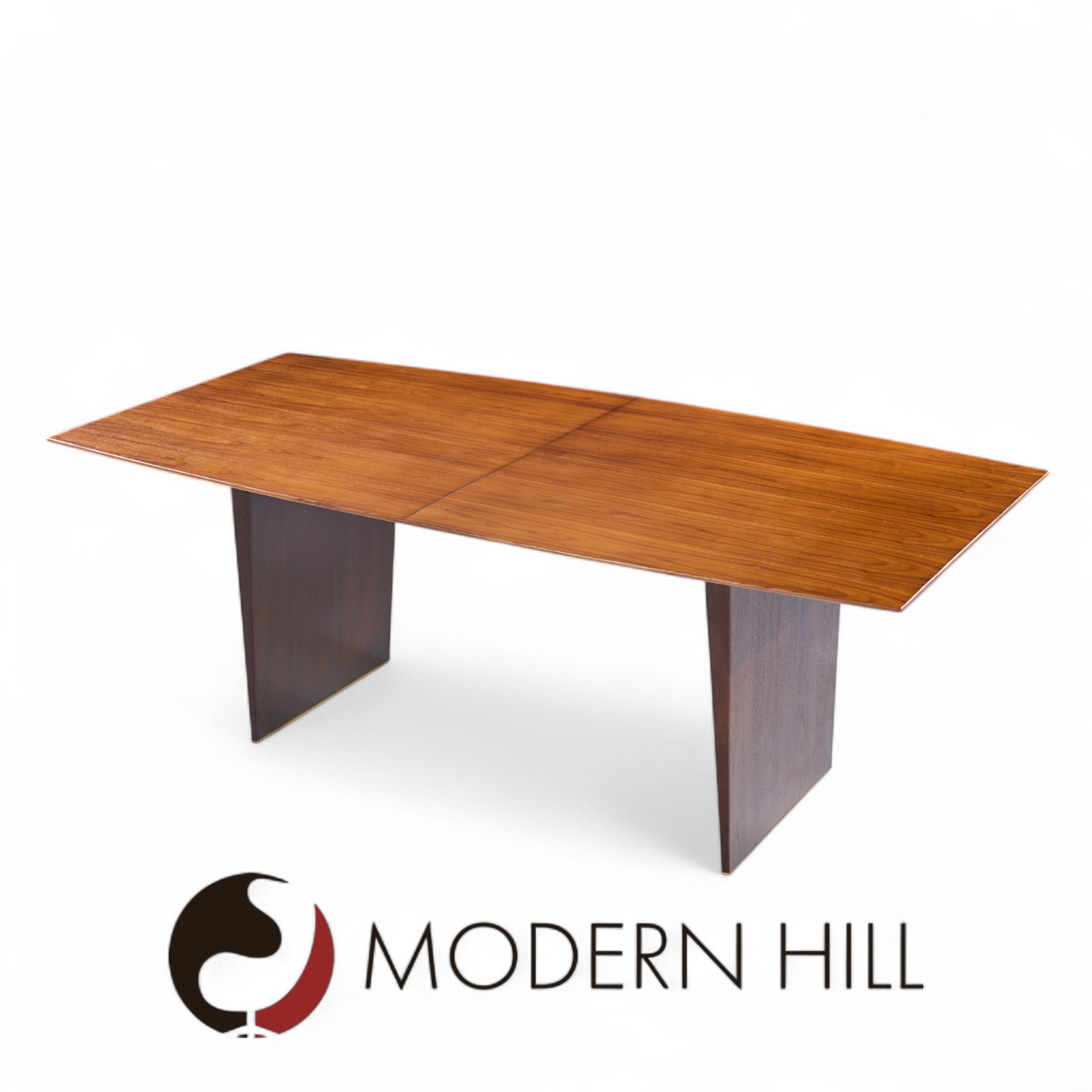 Edward Wormley for Dunbar Model 5460 Mid Century Tawi Wood Expanding Dining Table with 3 Leaves