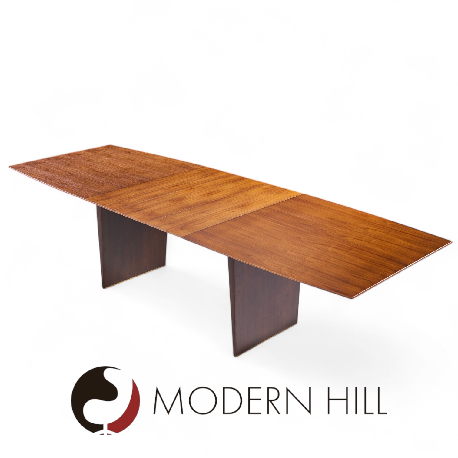 Edward Wormley for Dunbar Model 5460 Mid Century Tawi Wood Expanding Dining Table with 3 Leaves