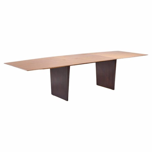 Edward Wormley for Dunbar Model 5460 Mid Century Tawi Wood Expanding Dining Table with 3 Leaves