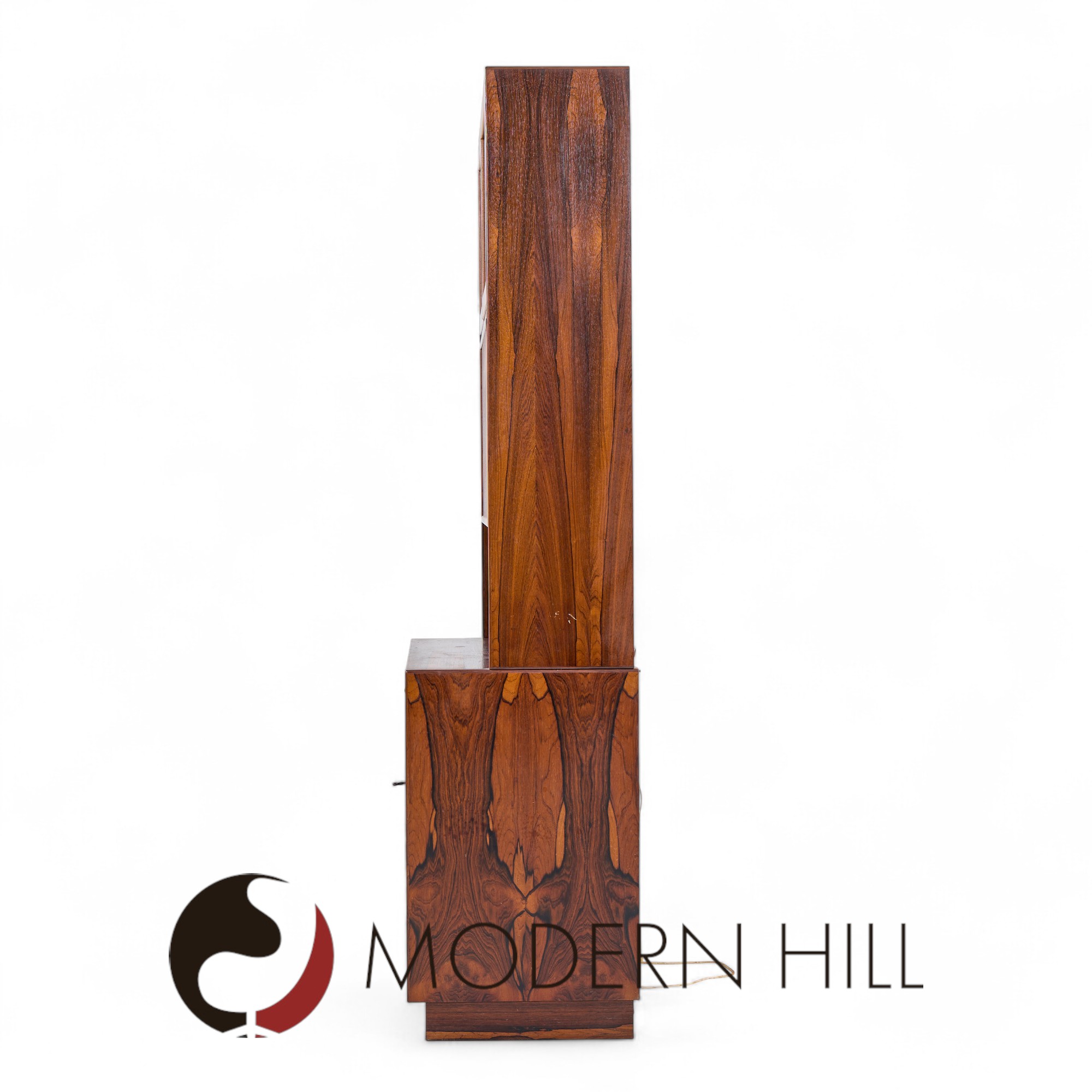 Erik Brouer for Brouer Furniture Mid Century Danish Rosewood Credenza and Hutch