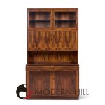 Erik Brouer for Brouer Furniture Mid Century Danish Rosewood Credenza and Hutch