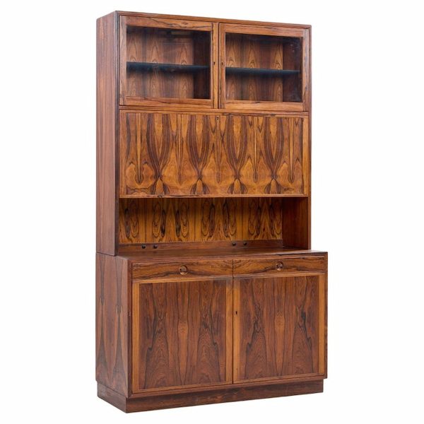 erik brouer for brouer furniture mid century danish rosewood credenza and hutch
