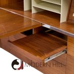 George Nelson for Herman Miller Mid Century Walnut Desk with Return