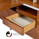 George Nelson for Herman Miller Mid Century Walnut Desk with Return