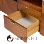 George Nelson for Herman Miller Mid Century Walnut Desk with Return