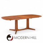 Gudme Møbelfabrik Mid Century Danish Teak Expanding Dining Table with 2 Leaves | Mid Century Modern Furniture - Mid Century Furniture Chicago Gudme Møbelfabrik Mid Century Danish Teak Expanding Dining Table with 2 Leaves