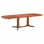Gudme Møbelfabrik Mid Century Danish Teak Expanding Dining Table with 2 Leaves | Mid Century Modern Furniture - Mid Century Furniture Chicago Gudme Møbelfabrik Mid Century Danish Teak Expanding Dining Table with 2 Leaves