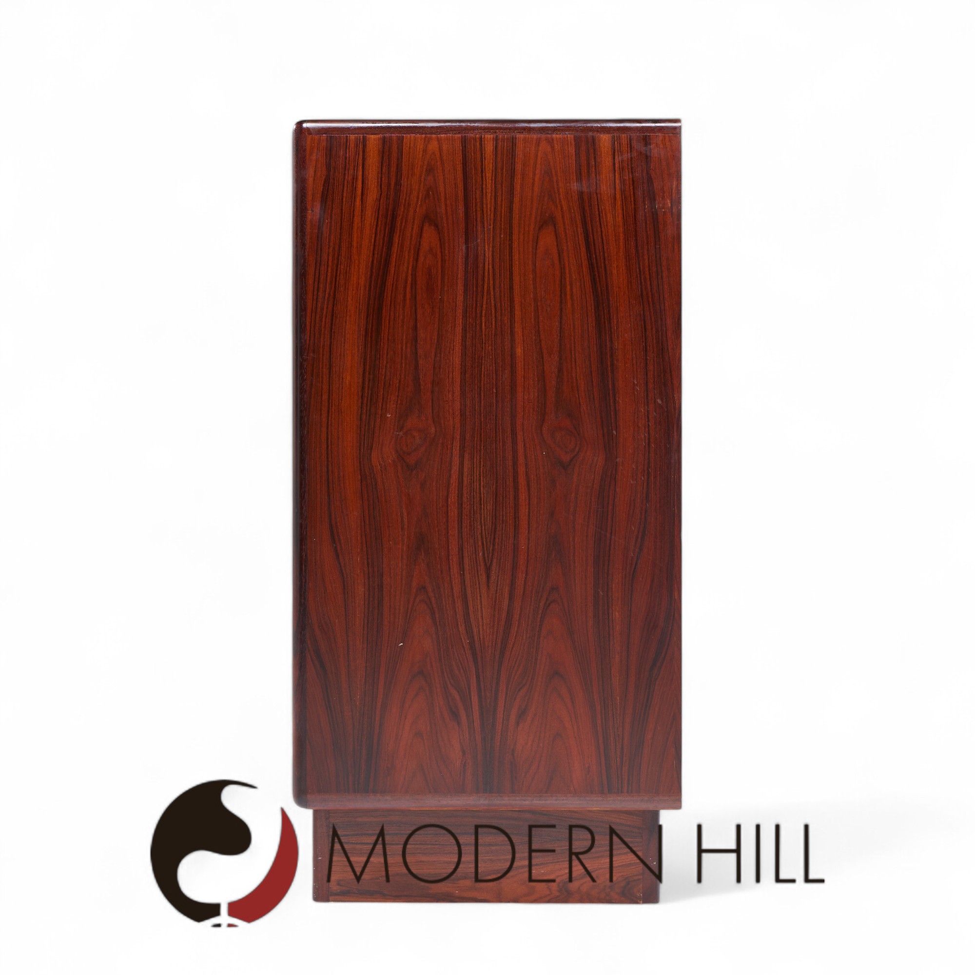 Hp Hansen Mid Century Danish Rosewood Tambour Door Armoire
