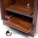 Hp Hansen Mid Century Danish Rosewood Tambour Door Armoire | Mid Century Modern Furniture - Mid Century Furniture Chicago Hp Hansen Mid Century Danish Rosewood Tambour Door Armoire