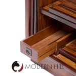 Hp Hansen Mid Century Danish Rosewood Tambour Door Armoire | Mid Century Modern Furniture - Mid Century Furniture Chicago Hp Hansen Mid Century Danish Rosewood Tambour Door Armoire