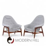 Hans Olsen for Bramin Møbler Mid Century Danish Teak Sculptural Lounge Chairs - Pair | Mid Century Modern Furniture - Mid Century Furniture Chicago Hans Olsen for Bramin Møbler Mid Century Danish Teak Sculptural Lounge Chairs - Pair