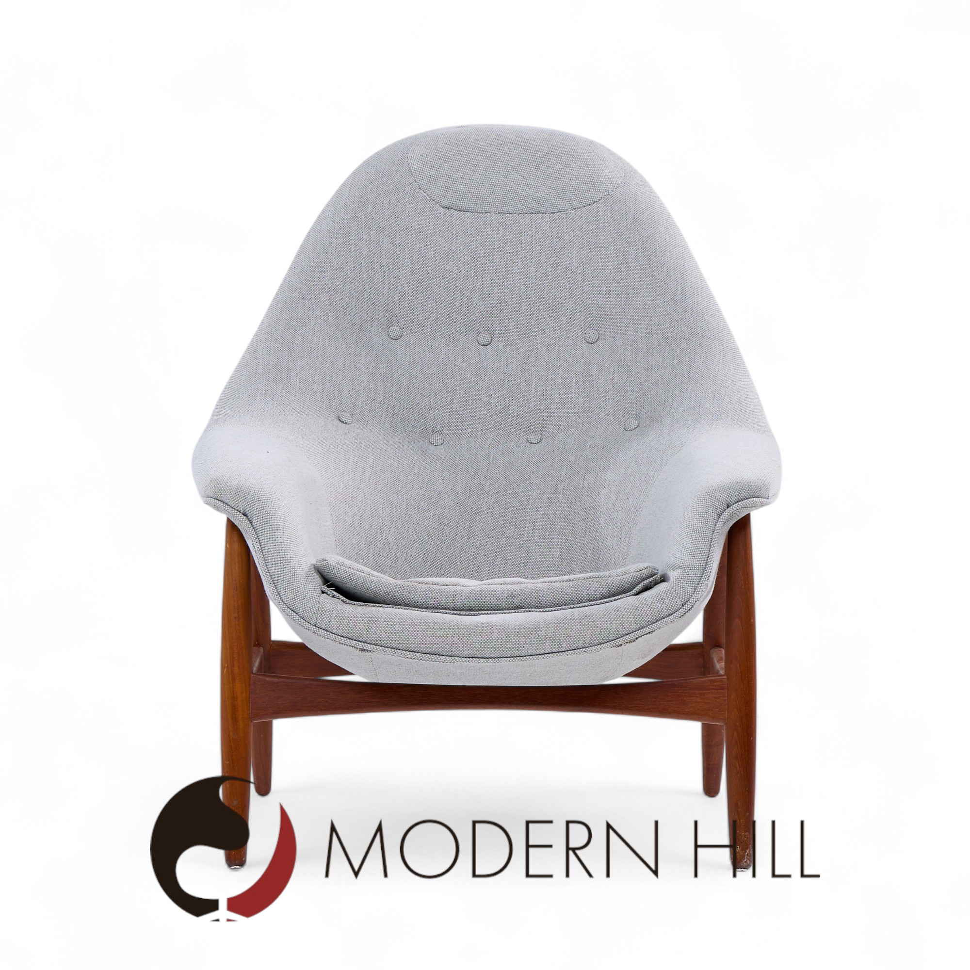 Hans Olsen for Bramin Møbler Mid Century Danish Teak Sculptural Lounge Chairs - Pair