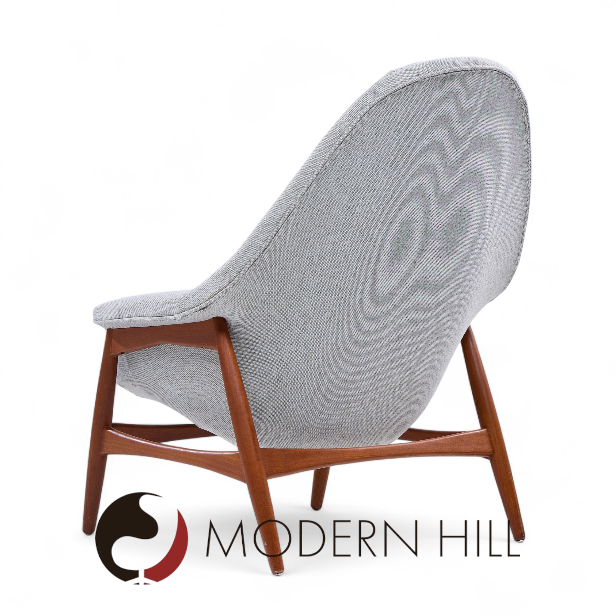 Hans Olsen for Bramin Møbler Mid Century Danish Teak Sculptural Lounge Chairs - Pair
