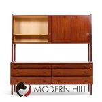 Hans Wegner for Ry Møbler Mid Century Danish Teak Credenza and Hutch