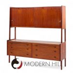 Hans Wegner for Ry Møbler Mid Century Danish Teak Credenza and Hutch