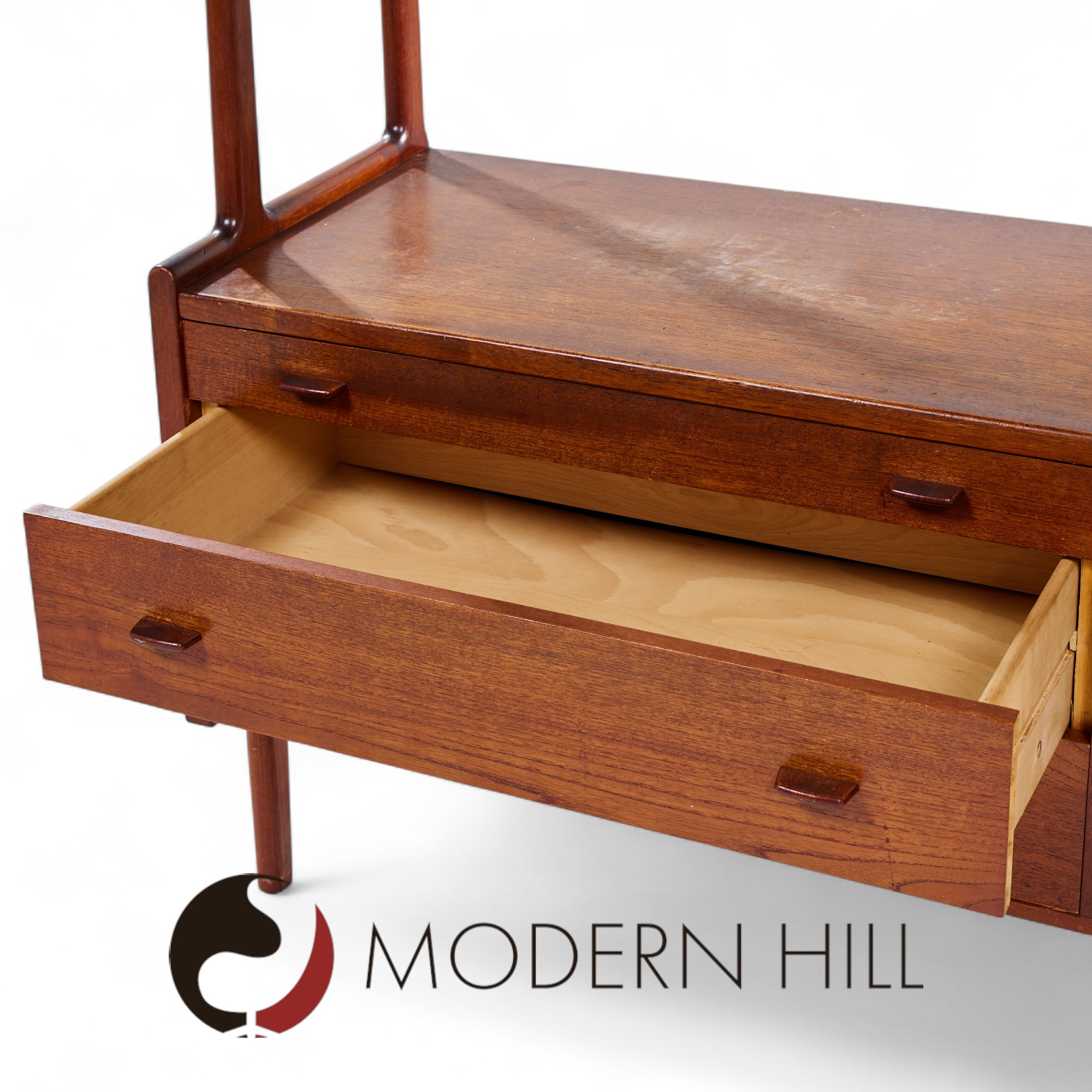 Hans Wegner for Ry Møbler Mid Century Danish Teak Credenza and Hutch