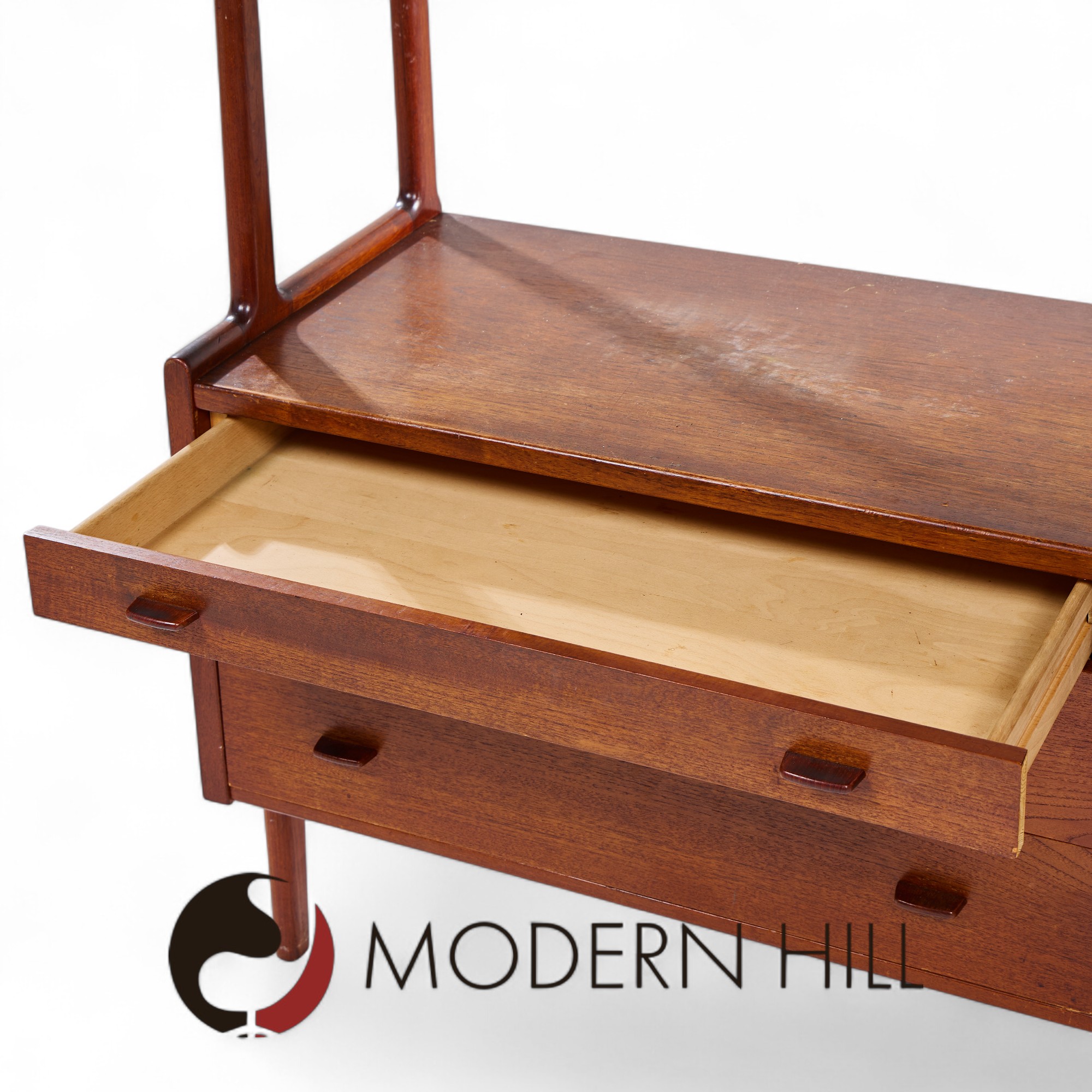 Hans Wegner for Ry Møbler Mid Century Danish Teak Credenza and Hutch