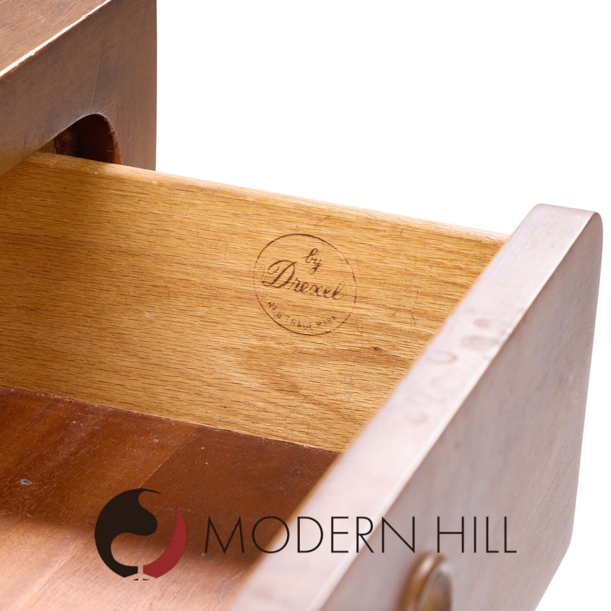 John Van Koert for Drexel Counterpoint Mid Century Walnut Nightstand