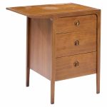 John Van Koert for Drexel Counterpoint Mid Century Walnut Nightstand