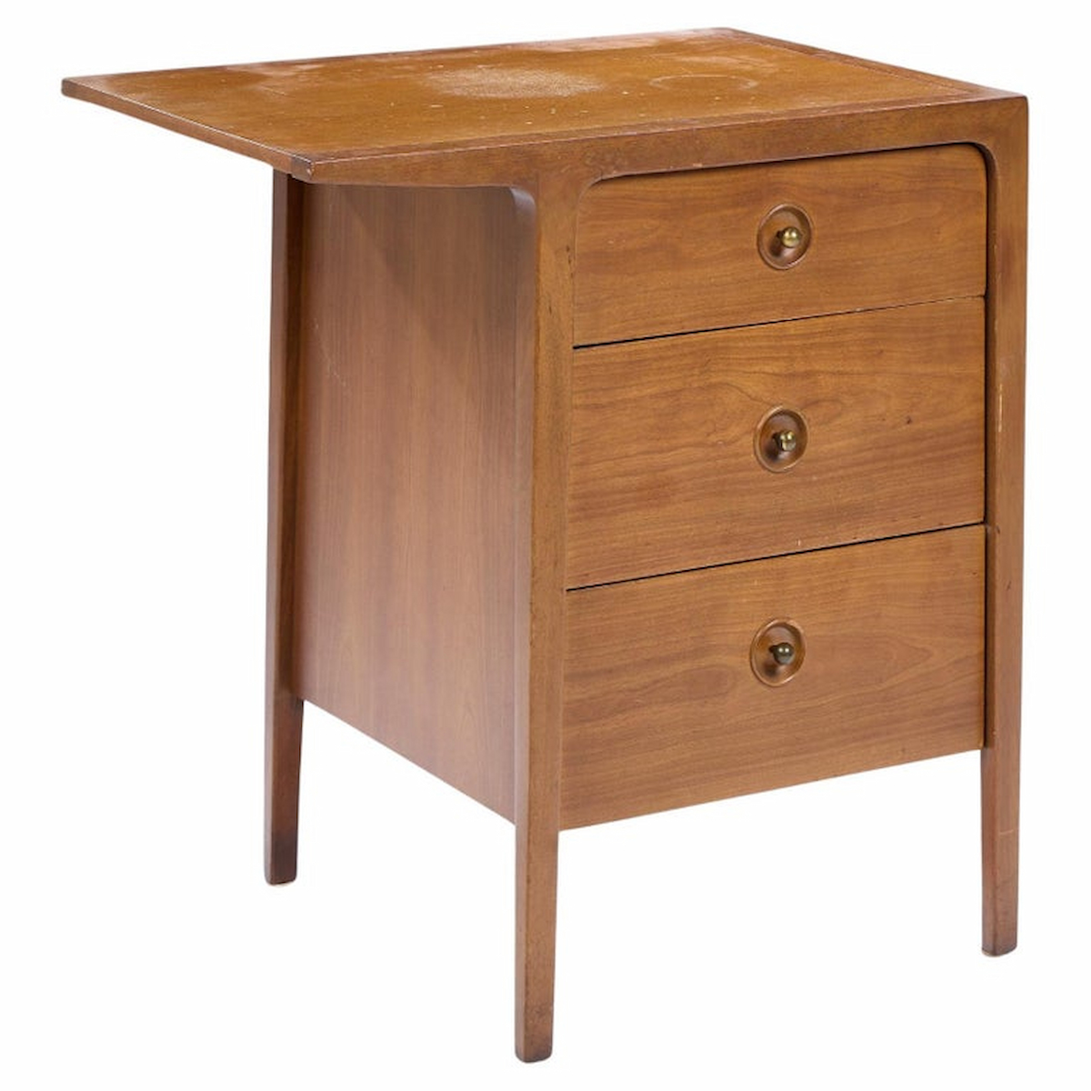 John Van Koert for Drexel Counterpoint Mid Century Walnut Nightstand