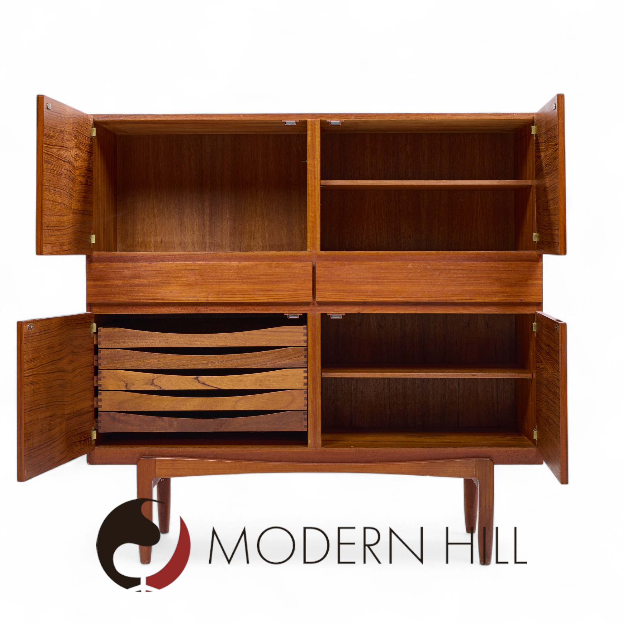 Kofod Larsen for Faarup Møbelfabrik Mid Century Danish Teak Credenza Cabinet