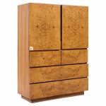 Lane Mid Century Burlwood Armoire Highboy Dresser | Mid Century Modern Furniture - Mid Century Furniture Chicago Lane Mid Century Burlwood Armoire Highboy Dresser