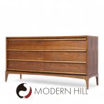 Lane Rhythm Mid Century Walnut 6 Drawer Lowboy Dresser | Mid Century Modern Furniture - Mid Century Furniture Chicago Lane Rhythm Mid Century Walnut 6 Drawer Lowboy Dresser