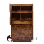 Lane Staccato Brutalist Mid Century Walnut Armoire Dresser | Mid Century Modern Furniture - Mid Century Furniture Chicago Lane Staccato Brutalist Mid Century Walnut Armoire Dresser