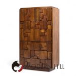 Lane Staccato Brutalist Mid Century Walnut Armoire Dresser | Mid Century Modern Furniture - Mid Century Furniture Chicago Lane Staccato Brutalist Mid Century Walnut Armoire Dresser