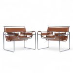 Marcel Breuer for Knoll Mid Century Stainless Steel and Leather Wassily Lounge Chair - Pair | Mid Century Modern Furniture - Mid Century Furniture Chicago Marcel Breuer for Knoll Mid Century Stainless Steel and Leather Wassily Lounge Chair - Pair