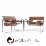 Marcel Breuer for Knoll Mid Century Stainless Steel and Leather Wassily Lounge Chair - Pair | Mid Century Modern Furniture - Mid Century Furniture Chicago Marcel Breuer for Knoll Mid Century Stainless Steel and Leather Wassily Lounge Chair - Pair